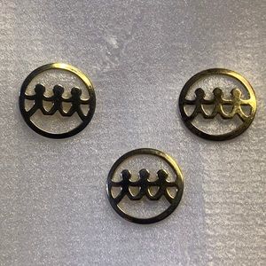 E.A  Adams  Holding Hands  Lapel Pins Lot of Three